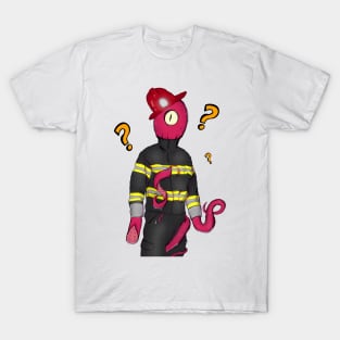 Firefighter Octopus? - Stranger Halloween Cartoon - Not Hamlet Design T-Shirt